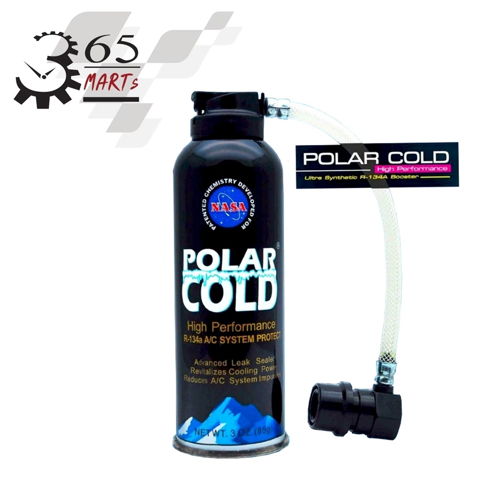 POLAR COLD สำหรับระบบน้ำยาแอร์รถยนต์ R134A ช่วยบำรุงระบบ,อุดรอยรั่ว,ไล่ชื้นฯ