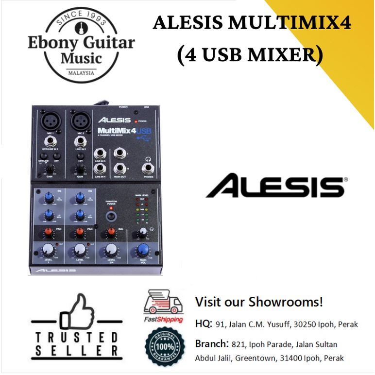 Alesis MultiMix 4 เครื่องผสม USB (Multimix4 USB)