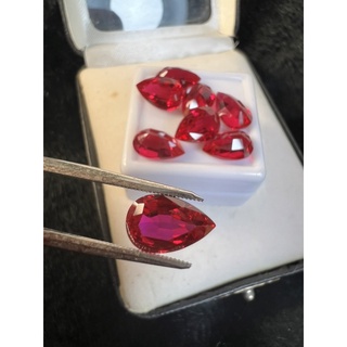 Synthetic Ruby Pear 9x6mm 1 pieces created Ruby