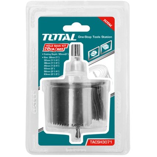 TOTAL ชุดโฮลซอเจาะไม้ ขนาด 26 - 63 mm7 ใบ/ชุด รุ่น TACSH3071