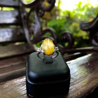 แหวนไหมทองผู้หญิง(Golden Rutile Quartz)แท้100%💰เกรดPREMIUM📌