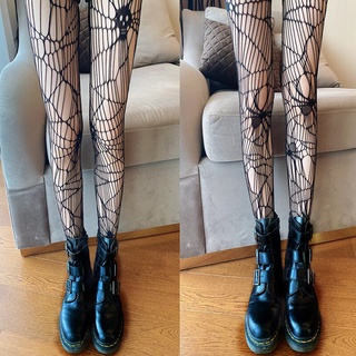 Hollow Out Skeleton Tights Spider Web Fishnet Stockings Pantyhose Woman Sexy Skull Pantyhose Tight Gothic Dark Mesh Stockings