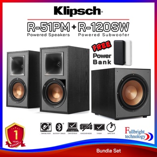 Klipsch R-51PM (Speakers) + Klipsch R-100SW / R-120SW (Subwoofer) บันเดิ้ลเซ็ตคู่ลำโพงสุดคุ้ม รับประกันศูนย์ไทย 1 ปี แถมฟรี Power Bank 1 ตัว