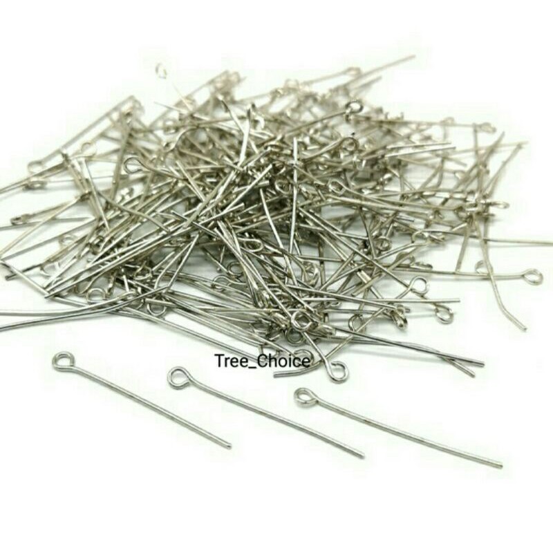 100 ชิ้น Eyepin Nails O / 9 อุปกรณ์เครื่องประดับ 2.5 ซม