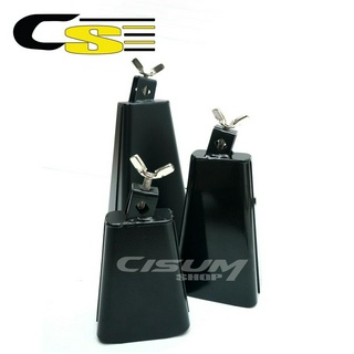 Cowbell คาเบลโลหะ ขนาดกลาง,ใหญ่ สีดำ พร้อมขาจับ  #C-8,C-10