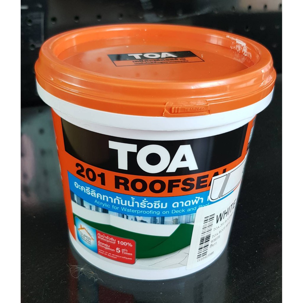 ทบทวนTOA 201 ROOFSEAL อะครีลิคทากันน้ำรั่วซึม ดาดฟ้า และ หลังคา ขนาด 1/ ...