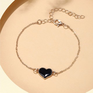 Heart charm bracelet กำไลทองจี้ลายหัวใจ