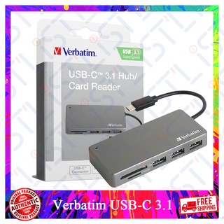 Verbatim USB-C 3.1 Hub/Card Reader - 65679