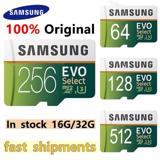 การ์ดหน่วยความจํา สําหรับ Samsung EVO 16G 32G 64G 128G 256G 512G TF 100MB s Micro SD