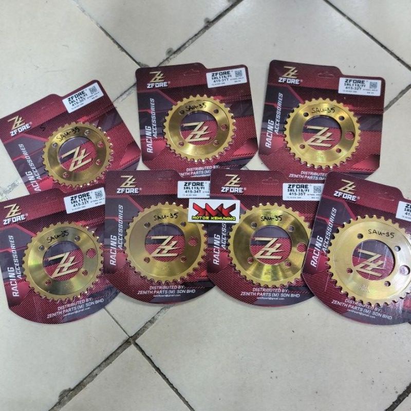 SPOKET 415 ZFORE Z4 SRL115 SPROCKET LAGENDA 115 INJECTION VFORE ZFORE CHAIN RANTAI SET