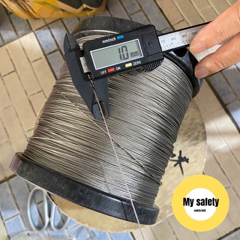 สลิงสแตนเลส 1-1.5 มิล PVC Coated Flexible Wire Rope Soft Cable Transparent Stainless Steel ราคาต่อเมตร