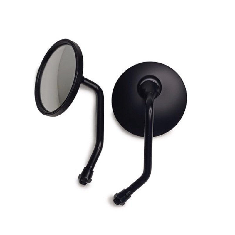 Retro Black Round Mirror fazzio Fino Scoopy Genio CB Etc universal Motor