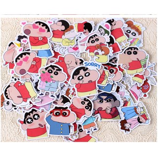 พร้อมส่ง!!!  สติกเกอร์ ชินจัง Crayon Shinchan 40 pcs ติดรถยนต์ สเก็ตบอร์ด โทรศัพท์ แล็ปท็อป