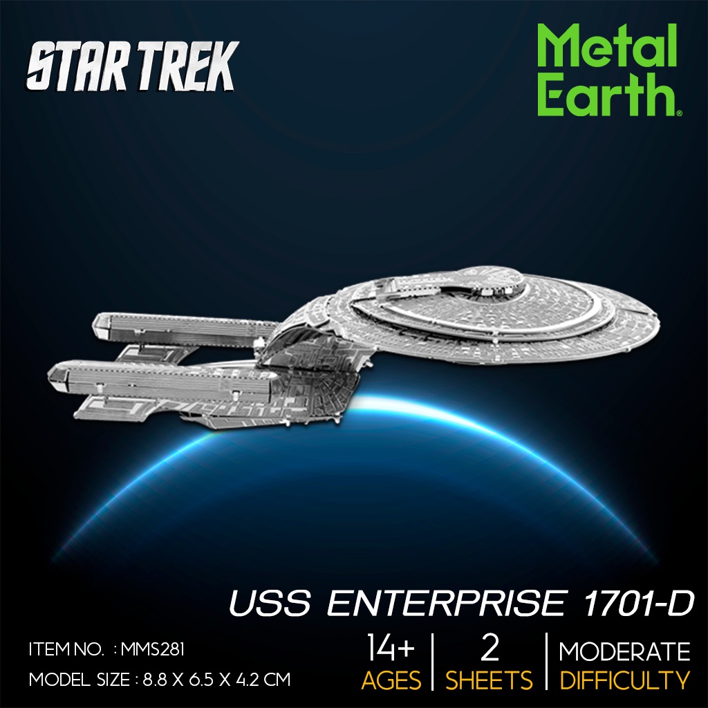 Model Stainless Star Trek USS Enterprise NCC-1701D MMS281