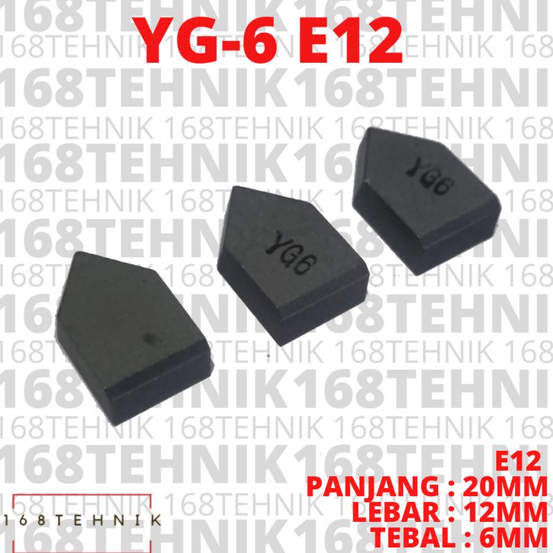 MATA WIDIA E12 CHISEL BIT / YG6 E12 ขายปลีก / WIDIA YG-6 E12 BIT / WIDIA E12 BETEL