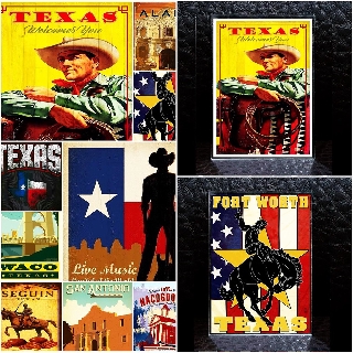 แม่เหล็กติดตู้เย็น เท็กซัส อเมริกา อะครีลิค 2×3 นิ้ว ของฝาก ของที่ระลึก Souvenir Acrylic Fridge Magnet USA State Texas A