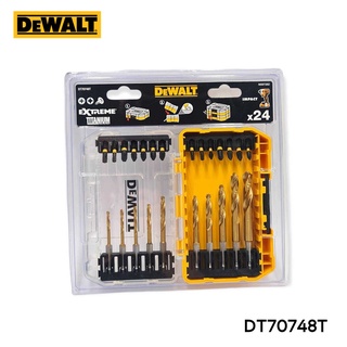 ชุดดอกไขควง + ดอกสว่าน 24 ชิ้น DT70748T DEWALT