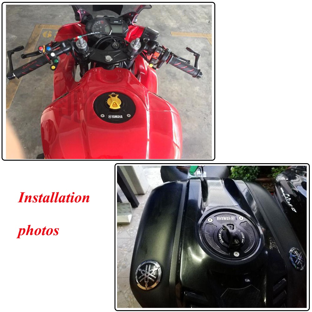 ฝาครอบถังน้ํามันเชื้อเพลิงสําหรับ Yamaha Yzf R1 R3 R6 R15 R25 V-MAX MT-07 FZ-09 FAZER FZ1 FZ6 Motorcycle Fuel Gas Cap Tank Keyless Twist Off  Fuel Oil Tank Cap Cover Decorate Guard Protector  ฝาถังน้ำมันแต่ง ราคา ถูกที่สุด ดีลบีเคเค แกลเลอรีภาพที่ 2