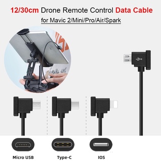 สายเคเบิ้ลข้อมูลสําหรับ Dji Mavic 2 / Mini / Se / Pro / Air / Spark Drone รีโมทควบคุมระยะไกลกับแท็บเล็ต Micro Usb Type-C Ios