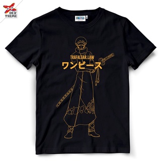 Dextreme เสื้อวันพีซ T-shirt  DOP-1246 ลาย ลอว์ LAW สีดำ