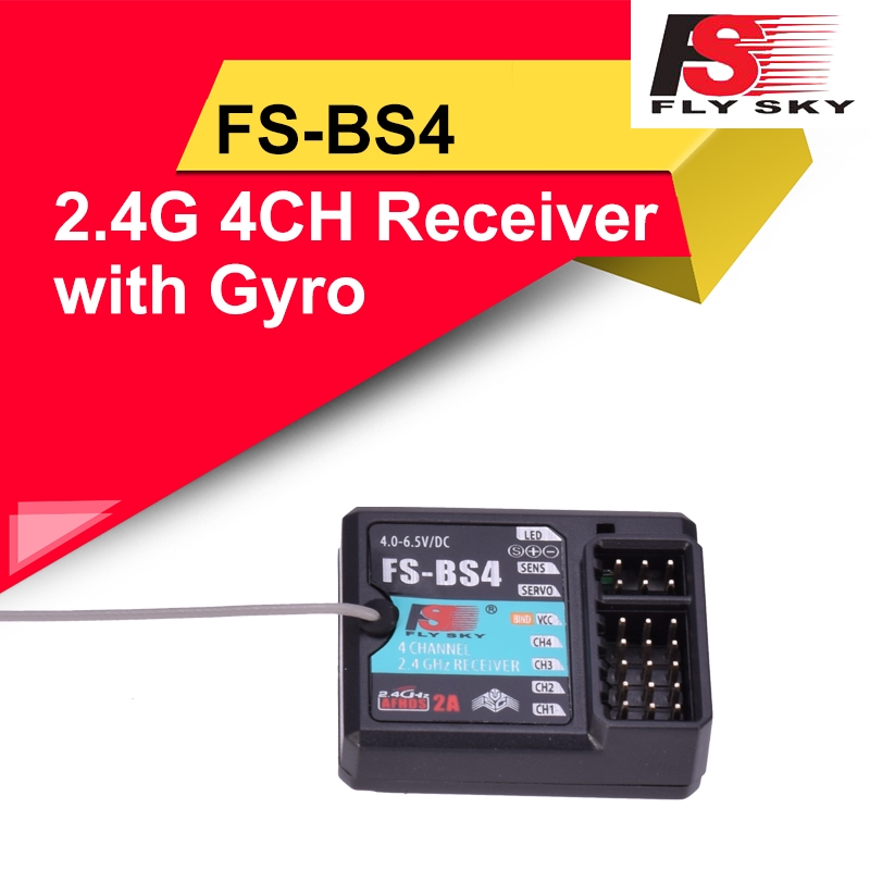 Flysky FS-BS4 2.4G 4CH Receiver พร้อมระบบ Gyro Stabilization สําหรับ Flysky FS-IT4S FS-GT5 รีโมทคอนโ