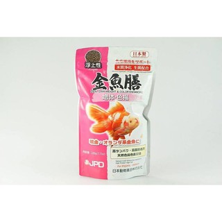 อาหารปลาทอง ยี่ห้อ JPD   Zen-Gain Weight @ Color Enhancing อาหารปลาทอง สูตรเร่งโต-เร่งสี  ขนาด 220g. (เม็ดลอย)ถุงใหญ่ ซอ