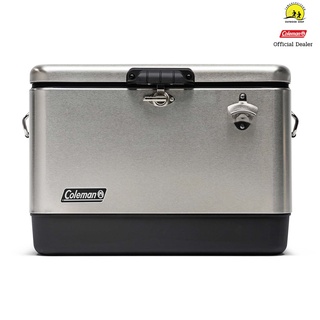 Coleman  JP 54 Qt Stainless Steel Belt Cooler Silver  (Model 2159596)กระติกใส่น้ำแข็งสแตนเลสสตีล