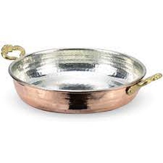 (พร้อมจัดส่ง) กะทะ กะทะเคลือบทองแดง ขนาด 18 cm. Turkish Copper Pan  สินค้าจากตุรกี