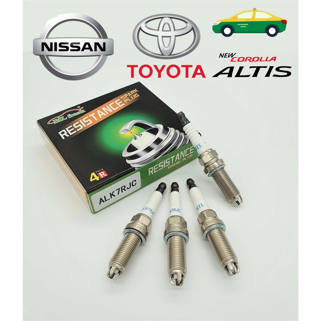 ALK7RJC 3เขี้ยว Spark plugs BTL บีทีแอล หัวเทียน เครื่องดูโอ้ DUAL VVTI (แพ็ค 4 หัว) เทียบ SC20HR11,