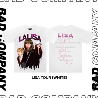 Badass girl tour life: เสื้อทัวร์สกรีนลาย "Lisa blackpink" เสื้อยืดผู้หญิง เสื้อและผ้ายืด เวอร์ชั่นการ์ตูน cotton 100 VY