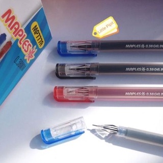 Maples ปากกาเจลหัวเพชร เมเปิ้ล ปากกาหัวเข็ม 0.38 mm ปากกาเจล หมึกน้ำเงิน / ดำ / แดง MP777A