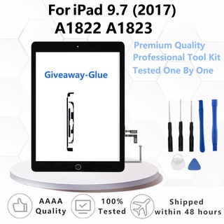 A1822 หน้าจอสัมผัสดิจิทัล พร้อมปุ่มโฮม สําหรับ iPad 5 2017 A1823 iPad รุ่น 5th