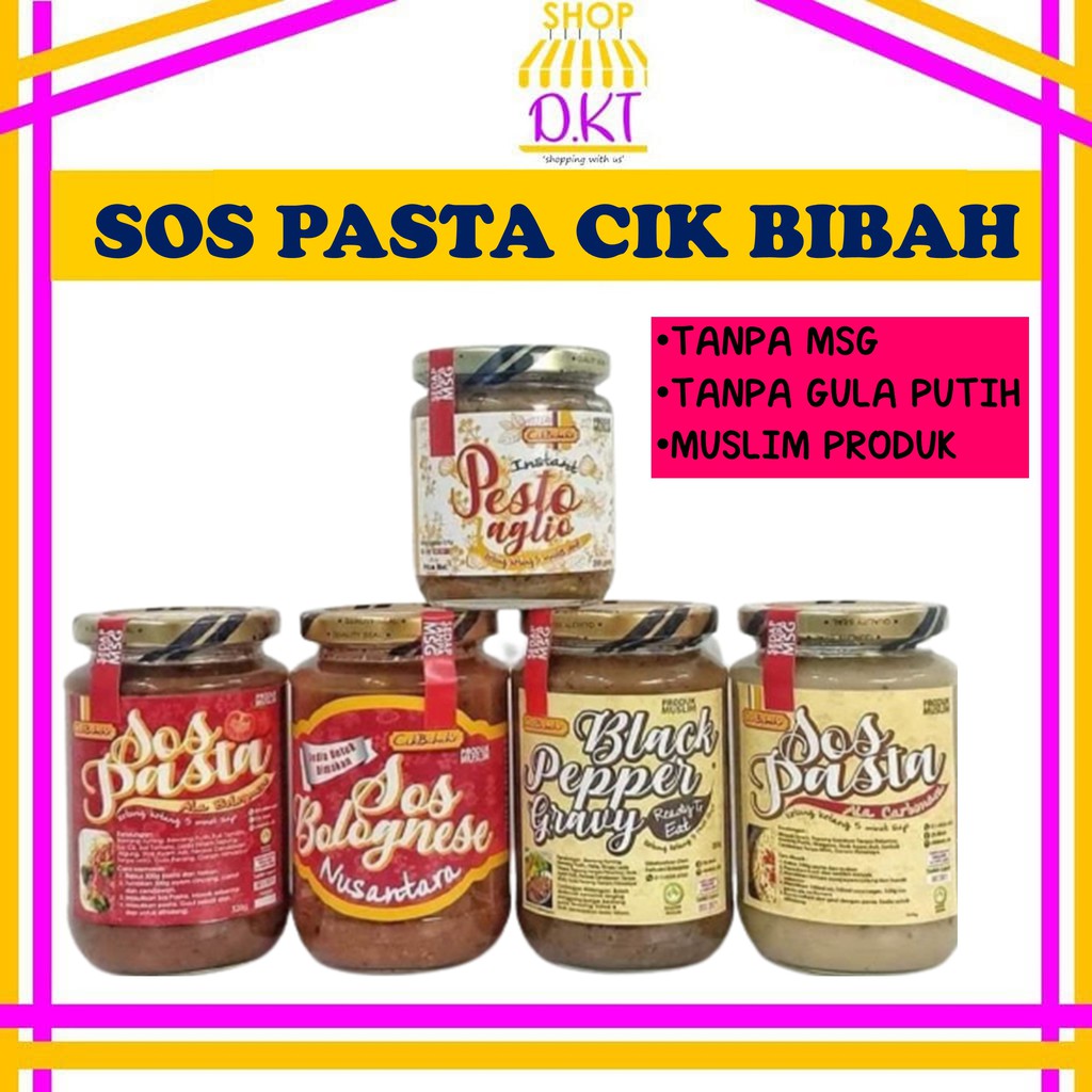 SOS PASTA CIK BIBAH NO MSG TIADA BAHAN PENGAWET / SOS CARBONARA / SOS PASTA BOLOGNESE / SOS BLACK PE
