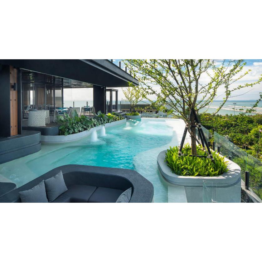 Voucher : X2 Vibe Seaphere Pattaya พัทยา ห้อง One Bedroom Deluxe Seaview พร้อมอาหารเช้า 2 ท่าน