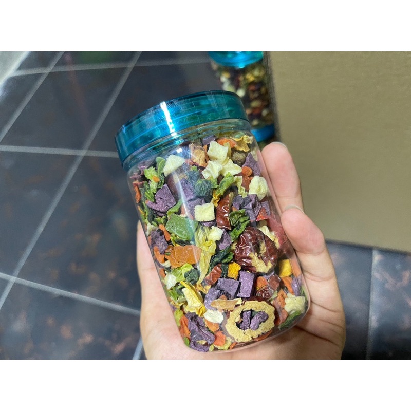 ผักผลไม้อบแห้ง {สูตรอบธรรมชาติไร้น้ำมัน} สำหรับสัตว์เลี้ยงฟันแทะ ขนาด 120 g. - รูปที่ 2