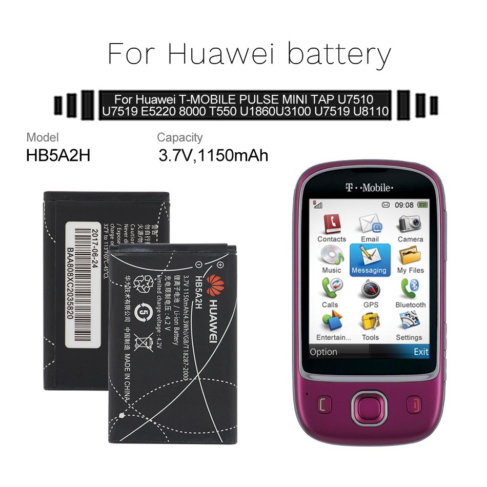 โทรศัพท์แบตเตอรี่ Huawei C5730 U8110 U8500 U8100 T552 U7519 U7520 แบตเตอรี่ HB5A2H เปลี่ยนแบตเตอรี่โ
