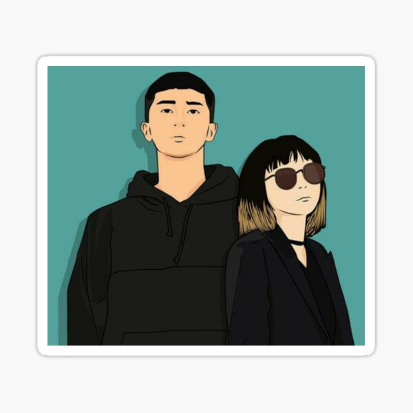 สติ๊กเกอร์ สติ๊กเกอร์กันน้ำ สติ๊กเกอร์ติดรถ แม๊กเนท แม่เหล็กติดตู้เย็น ตัวติดตู้เย็น Itaewon Class ธ