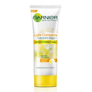 GARNIER SKIN NATURALS LIGHT COMPLETE BRIGHTENING FOAM การ์นิเย่ สกิน แนทเชอรัลส์ ไลท์ คอมพรีท ไบรท์เทนนิ่ง โฟม 100ml.