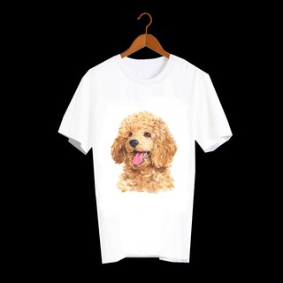 เสื้อลายหมา DPD002 poodle เสื้อยืด เสื้อยืดลายหมา เสื้อยืดสกรีนลายหมา