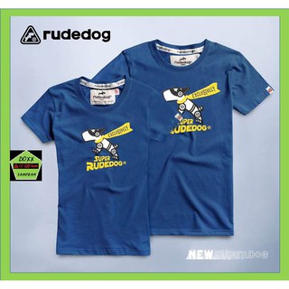 Rudedog เสื้อคอกลม ชาย หญิง  รุ่น New superdog  สี ดีฟซี