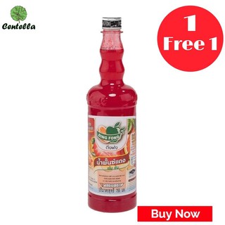 DING FONG RED PUNCH SQUASH 755ML พิเศษ ซื้อ 1 เเถม 1 Special Buy 1 free 1