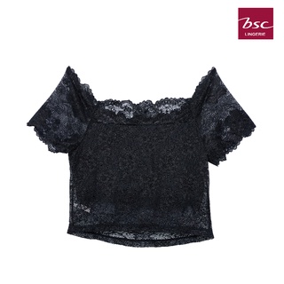 BSC Sexy Camisole เสื้อบังทรงลูกไม้ รูปแบบครึ่งตัว เซ็กซี่  - BC1392 BL