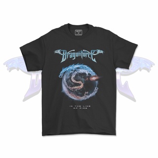 ถูกสุดๆเสื้อยืด พิมพ์ลาย DRAGONFORCE DRAGONFORCE BAND V2รหัสเต็ม