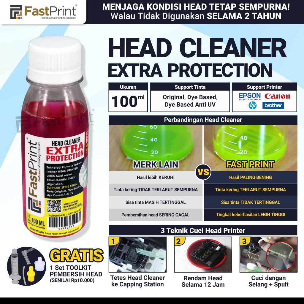 Fast Print Head Cleaner Extra Protection Head Cleaner 100 ML