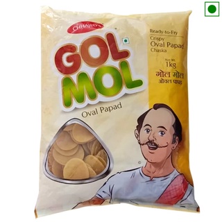 Frylo Ready-to-Fry Multigrain Golmol Oval Papads 1kg