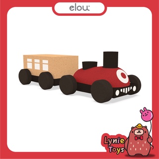 Elou ของเล่นไม้ รถไฟบรรทุกสินค้า Stream Train