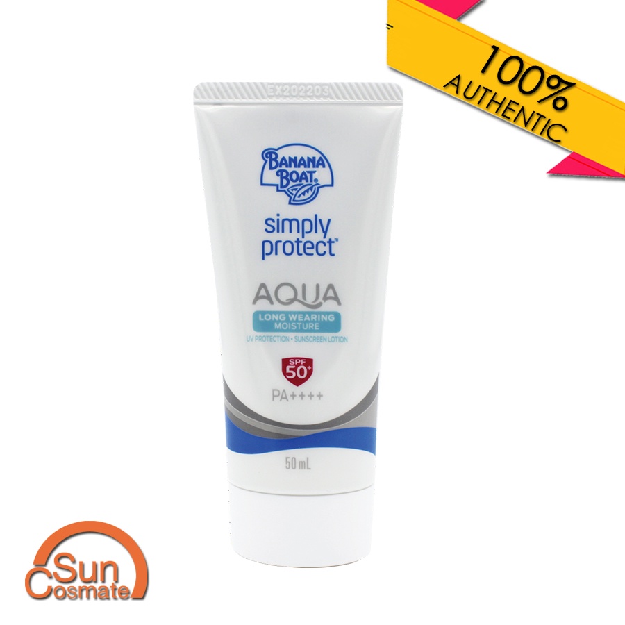 Banana Boat Simply Aqua Long Wearing Sunscreen Lotion SPF 50+ PA++++ Shopee Thailand