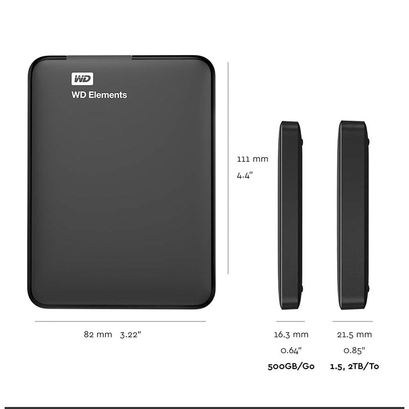 ส่งจากกรุงเทพ WD Elements External HardDisk 2 TB เอ็กซ์เทอนอล ฮาร์ดดิสก์ Harddisk HDD (2TB สีดำ) Portable Storage #8