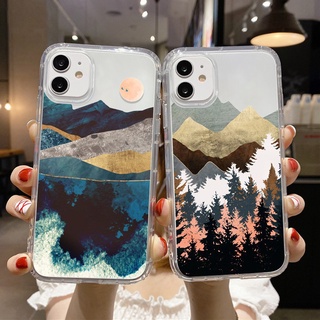 เคสโทรศัพท์ซิลิโคน TPU แบบนิ่ม ลายภูเขา สําหรับ Samsung A53 Galaxy A52s 5G A52 A13 5G A12 A21s A32 A31 A50 A51 A70 A71 A72 A22 A33 A73 A01 A02 A03 A03s