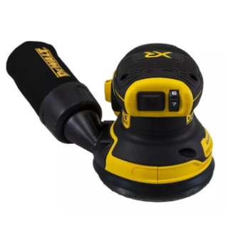 DEWALT  รุ่น DCW210N เครื่องขัดกระดาษทราย ไไร้สายทรงกลม (ตัวเปล่าไม่มีแบต) 125 มม. 18v ไร้แปลงถ่าน